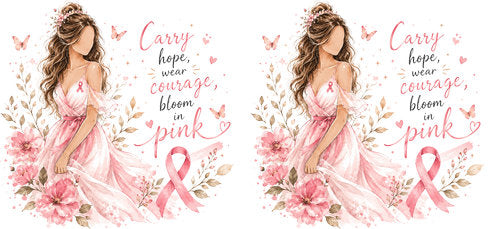 pink ribbon bold abstract pink ribbon cup wrap design