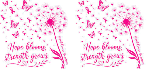 pink strong girl black outfit pink ribbon cup wrap design