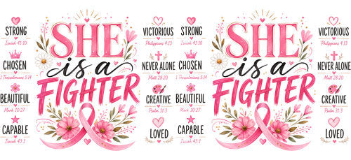 pink angel faith support pink ribbon cup wrap design