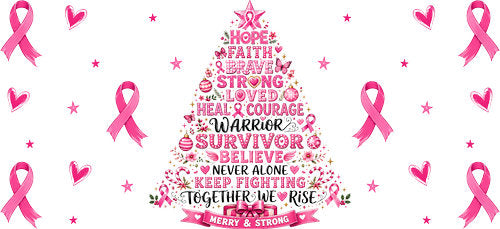 pink awareness bow floral pink ribbon cup wrap design