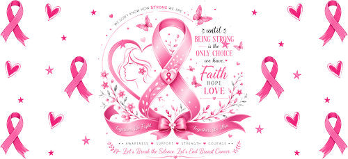 butterfly pink ribbon awareness allover wrap pink ribbon cup wrap design