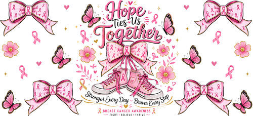 hope together pink ribbon allover wrap pink ribbon cup wrap design