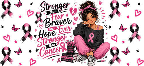 pink awareness floral bow allover wrap pink ribbon cup wrap design