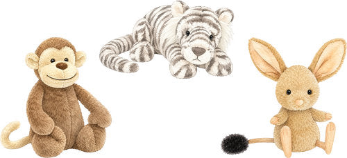 Brown Bear and Zebra Plush plush animal design UV DTF transfer for glass can