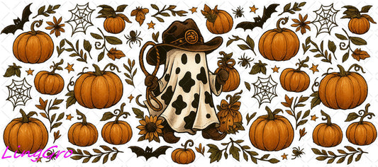 Halloween 16oz UV DTF TRANSFER Libbey Glass Can Cup Wrap-KA 1040