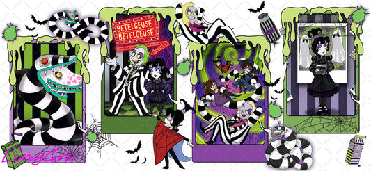 Halloween 16oz UV DTF TRANSFER Libbey Glass Can Cup Wrap-KA 1058