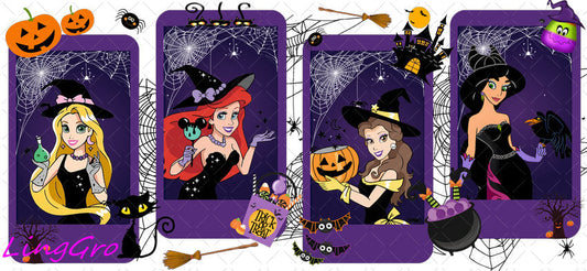 Halloween 16oz UV DTF TRANSFER Libbey Glass Can Cup Wrap-KA 1061