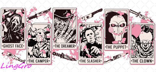 Halloween 16oz UV DTF TRANSFER Libbey Glass Can Cup Wrap-KA 1065