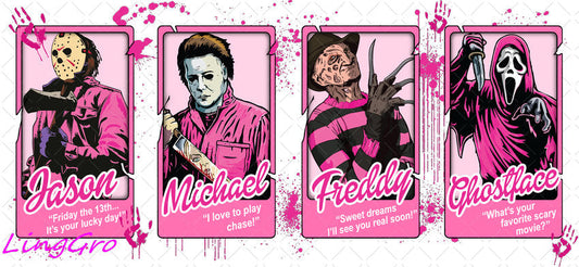 Halloween 16oz UV DTF TRANSFER Libbey Glass Can Cup Wrap-KA 1066