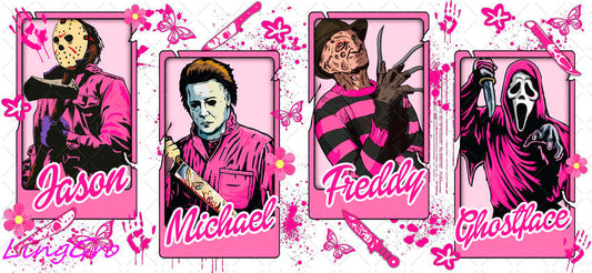 Halloween 16oz UV DTF TRANSFER Libbey Glass Can Cup Wrap-KA 1067