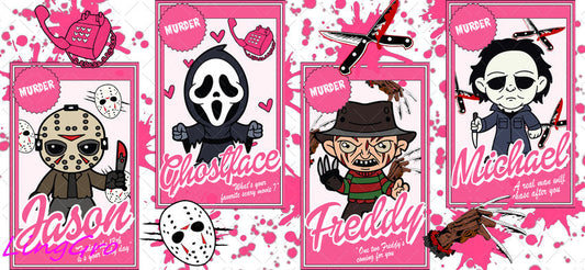 Halloween 16oz UV DTF TRANSFER Libbey Glass Can Cup Wrap-KA 1070