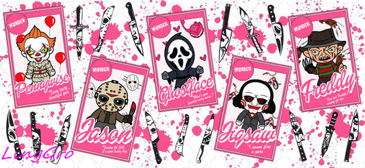 Halloween 16oz UV DTF TRANSFER Libbey Glass Can Cup Wrap-KA 1071