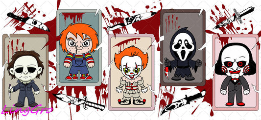 Halloween 16oz UV DTF TRANSFER Libbey Glass Can Cup Wrap-KA 1073