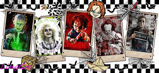 Halloween 16oz UV DTF TRANSFER Libbey Glass Can Cup Wrap-KA 1075