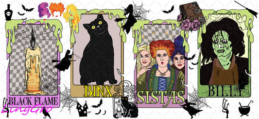 Halloween 16oz UV DTF TRANSFER Libbey Glass Can Cup Wrap-KA 1078