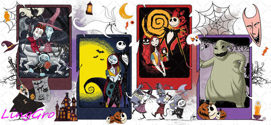 Halloween 16oz UV DTF TRANSFER Libbey Glass Can Cup Wrap-KA 1079