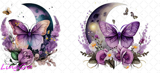 Butterfly 16oz UV DTF TRANSFER Libbey Glass Can Cup Wrap-KA-113