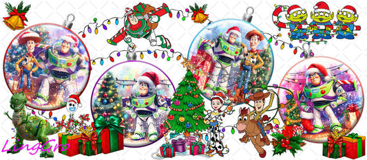 Christmas 16oz UV DTF TRANSFER Libbey Glass Can Cup Wrap-KA-1150