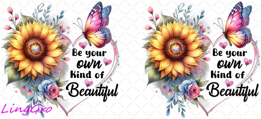 Butterfly 16oz UV DTF TRANSFER Libbey Glass Can Cup Wrap-KA-121