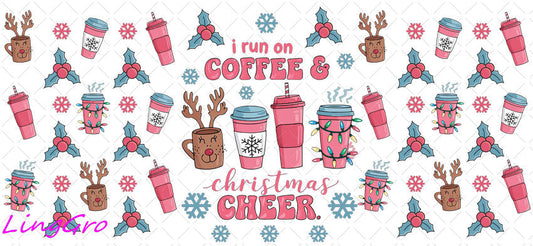 Christmas 16oz UV DTF TRANSFER Libbey Glass Can Cup Wrap-KA-1354