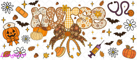 Fall 16oz UV DTF TRANSFER Libbey Glass Can Cup Wrap-KA-1404