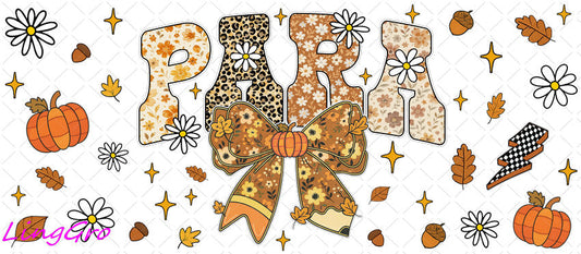 Fall 16oz UV DTF TRANSFER Libbey Glass Can Cup Wrap-KA-1405