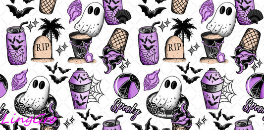 Halloween 16oz UV DTF TRANSFER Libbey Glass Can Cup Wrap-KA-1441