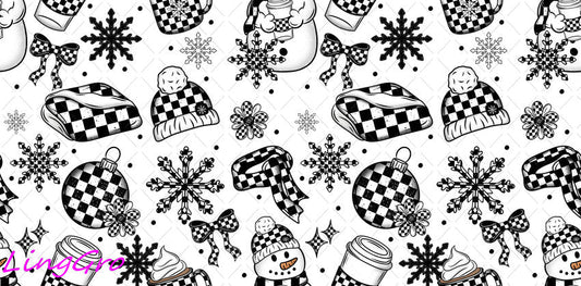 Christmas 16oz UV DTF TRANSFER Libbey Glass Can Cup Wrap-KA-1451