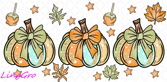 Fall  16oz UV DTF TRANSFER Libbey Glass Can Cup Wrap-KA-1454