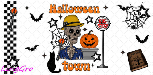 Halloween 16oz UV DTF TRANSFER Libbey Glass Can Cup Wrap-KA-1457
