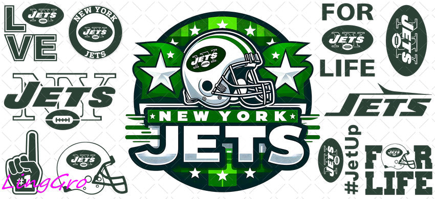 NFL 16oz UV DTF TRANSFER Libbey Glass Can Cup Wrap-KA-1559