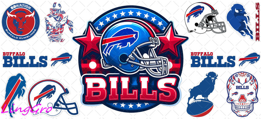 NFL 16oz UV DTF TRANSFER Libbey Glass Can Cup Wrap-KA-1563