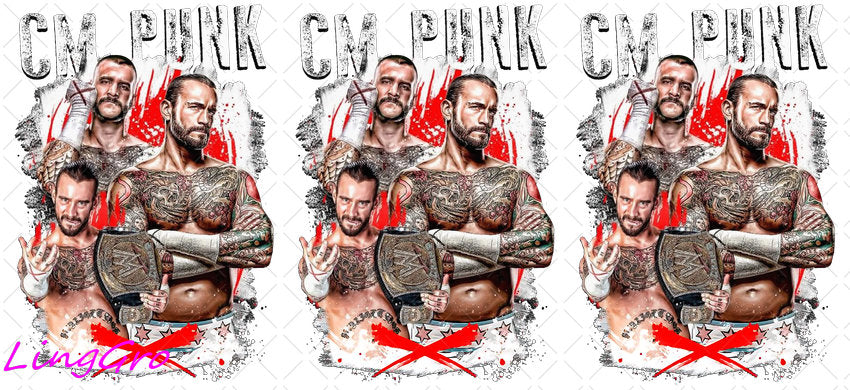 WWE Wrestling 16oz UV DTF TRANSFER Libbey Glass Can Cup Wrap-KA 1580