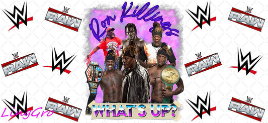 WWE Wrestling 16oz UV DTF TRANSFER Libbey Glass Can Cup Wrap-KA 1582