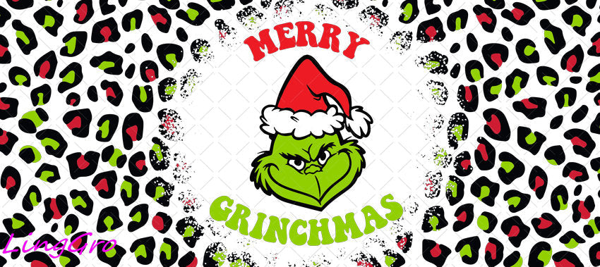 Christmas 16oz UV DTF TRANSFER Libbey Glass Can Cup Wrap-KA-1636