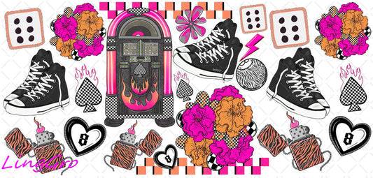 Western 16oz UV DTF TRANSFER Libbey Glass Can Cup Wrap-KA-1940