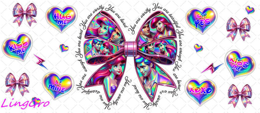 Valentine 16oz UV DTF TRANSFER Libbey Glass Can Cup Wrap-KA-2050