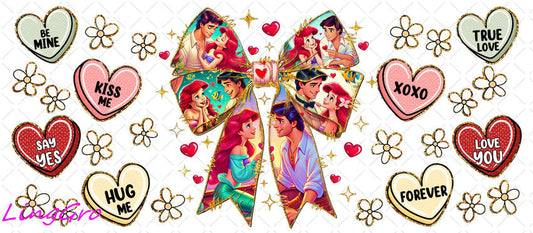 Valentine 16oz UV DTF TRANSFER Libbey Glass Can Cup Wrap-KA-2052