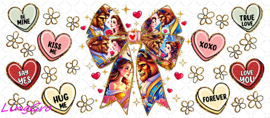 Valentine 16oz UV DTF TRANSFER Libbey Glass Can Cup Wrap-KA-2058