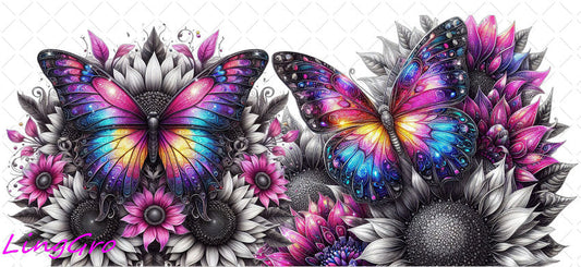 Badass Tattoo Girl 16oz UV DTF TRANSFER Libbey Glass Can Cup Wrap-KA-213