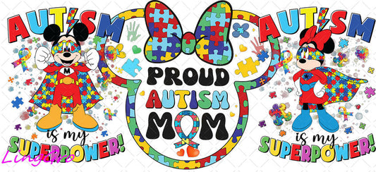 Autisum 16oz UV DTF TRANSFER Libbey Glass Can Cup Wrap KA-2159