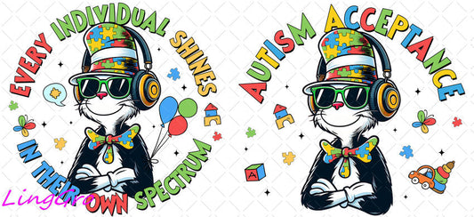 Autisum 16oz UV DTF TRANSFER Libbey Glass Can Cup Wrap KA-2163