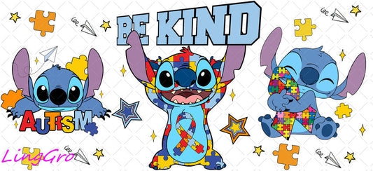 Autisum 16oz UV DTF TRANSFER Libbey Glass Can Cup Wrap KA-2173