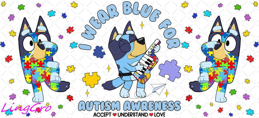 Autisum 16oz UV DTF TRANSFER Libbey Glass Can Cup Wrap KA-2181