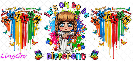 Autisum 16oz UV DTF TRANSFER Libbey Glass Can Cup Wrap KA-2188