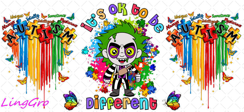 Autisum 16oz UV DTF TRANSFER Libbey Glass Can Cup Wrap KA-2190