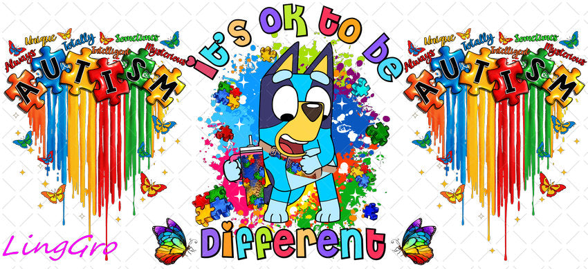 Autisum 16oz UV DTF TRANSFER Libbey Glass Can Cup Wrap KA-2192