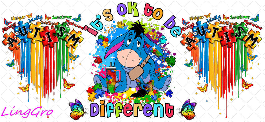 Autisum 16oz UV DTF TRANSFER Libbey Glass Can Cup Wrap KA-2197