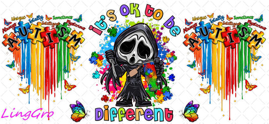 Autisum 16oz UV DTF TRANSFER Libbey Glass Can Cup Wrap KA-2199