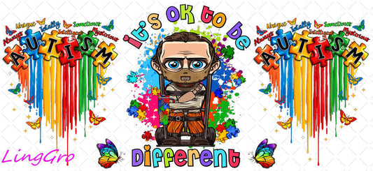 Autisum 16oz UV DTF TRANSFER Libbey Glass Can Cup Wrap KA-2201